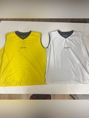 90s Starter Reversible Mesh Practice Jersey Lot Of 2 Adult Large Gold Silver